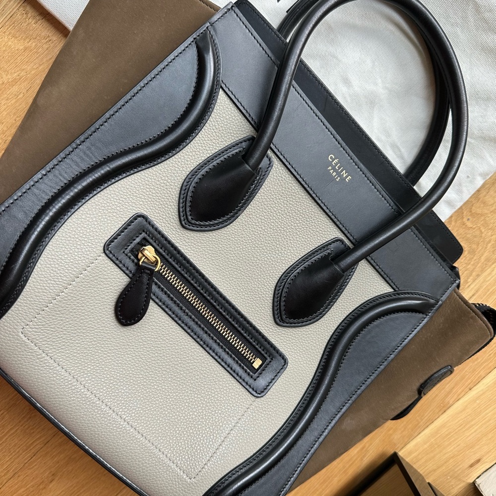 Celine Tricolor mini Luggage Tote (USED) Very good condition!!! - Picture 2 of 12